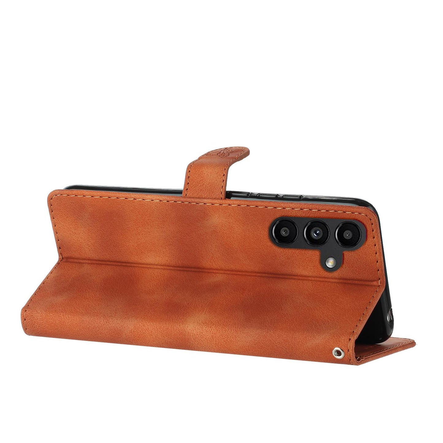 For Redmi K90 Pro Max/Poco F8 Ultra Flower Butterfly Embossing Pattern Leather Phone Case(Brown)