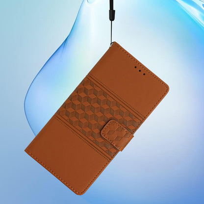 For Redmi K90 Pro Max/Poco F8 Ultra Diamond Embossed Skin Feel Leather Phone Case(Brown)