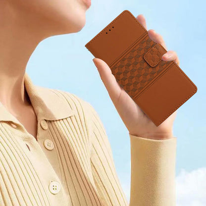 For Redmi K90 Pro Max/Poco F8 Ultra Diamond Embossed Skin Feel Leather Phone Case(Brown)