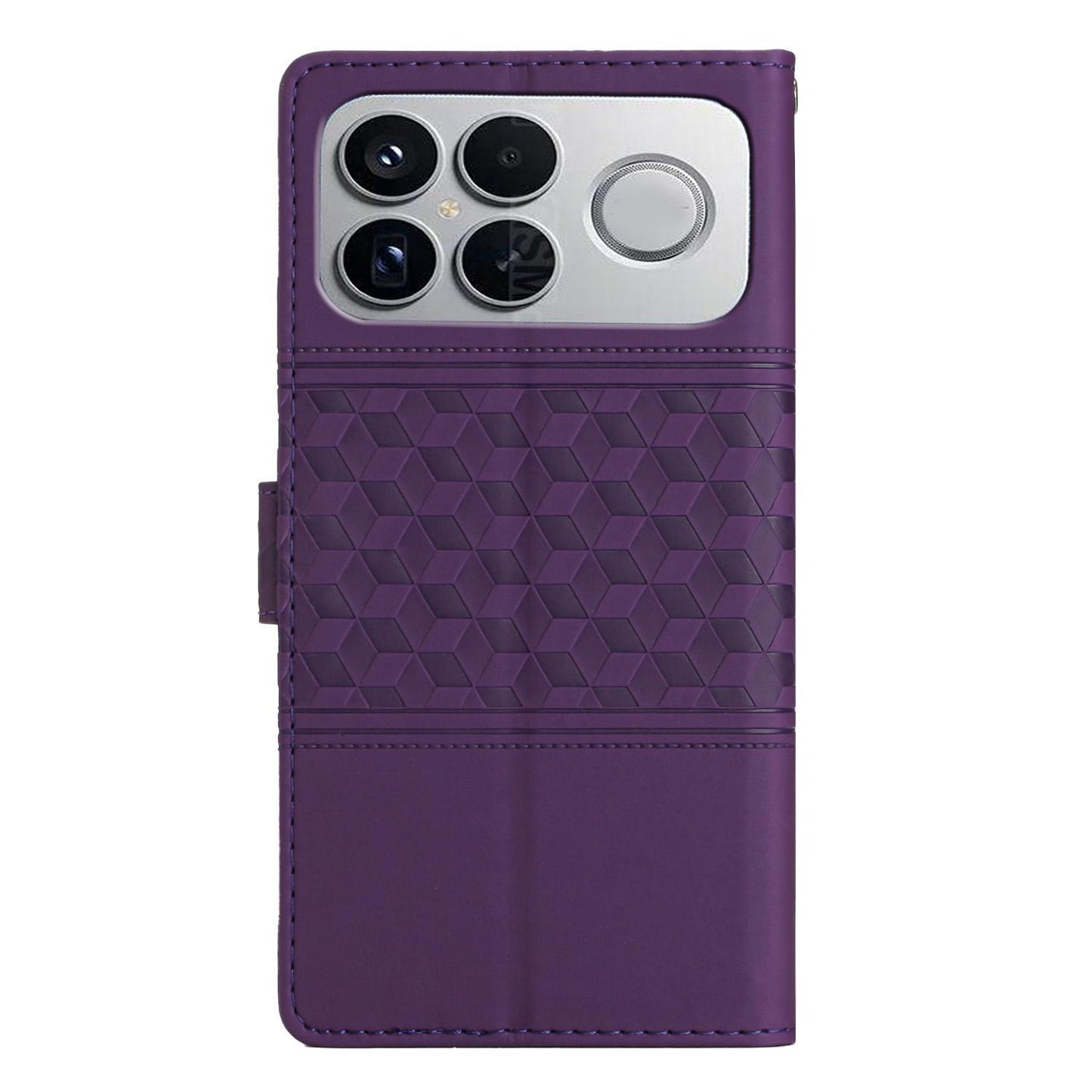 For Redmi K90 Pro Max/Poco F8 Ultra Diamond Embossed Skin Feel Leather Phone Case(Purple)