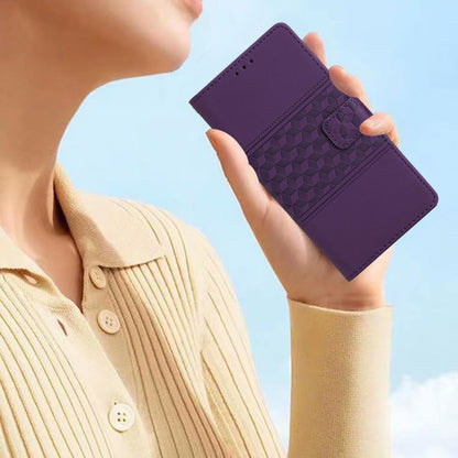 For Redmi K90 Pro Max/Poco F8 Ultra Diamond Embossed Skin Feel Leather Phone Case(Purple)