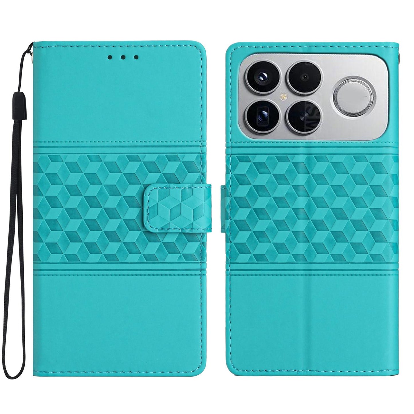 For Redmi K90 Pro Max/Poco F8 Ultra Diamond Embossed Skin Feel Leather Phone Case(Blue)