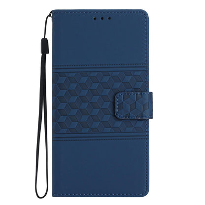 For Redmi K90 Pro Max/Poco F8 Ultra Diamond Embossed Skin Feel Leather Phone Case(Dark Blue)