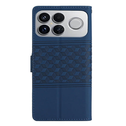 For Redmi K90 Pro Max/Poco F8 Ultra Diamond Embossed Skin Feel Leather Phone Case(Dark Blue)