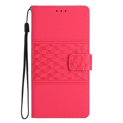 For Redmi K90 Pro Max/Poco F8 Ultra Diamond Embossed Skin Feel Leather Phone Case(Red)