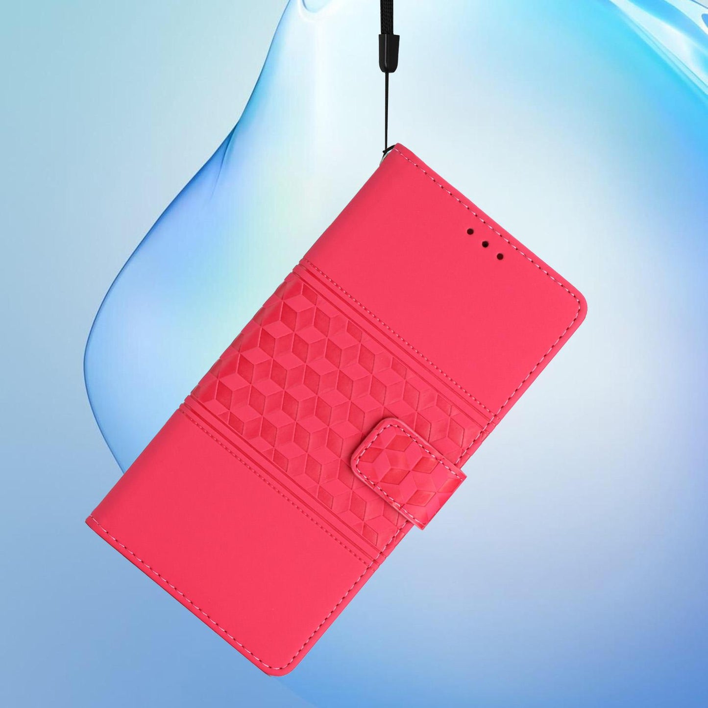 For Redmi K90 Pro Max/Poco F8 Ultra Diamond Embossed Skin Feel Leather Phone Case(Red)