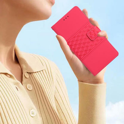 For Redmi K90 Pro Max/Poco F8 Ultra Diamond Embossed Skin Feel Leather Phone Case(Red)