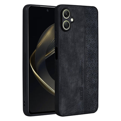 For Galaxy A08 5G / A08 4G AZNS 3D Embossed Skin Feel Phone Case(Black)