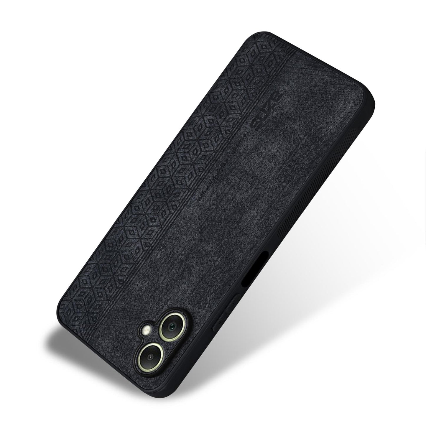 For Galaxy A08 5G / A08 4G AZNS 3D Embossed Skin Feel Phone Case(Black)