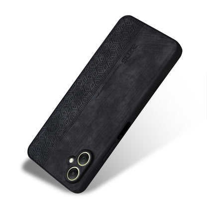 For Galaxy A08 5G / A08 4G AZNS 3D Embossed Skin Feel Phone Case(Black)