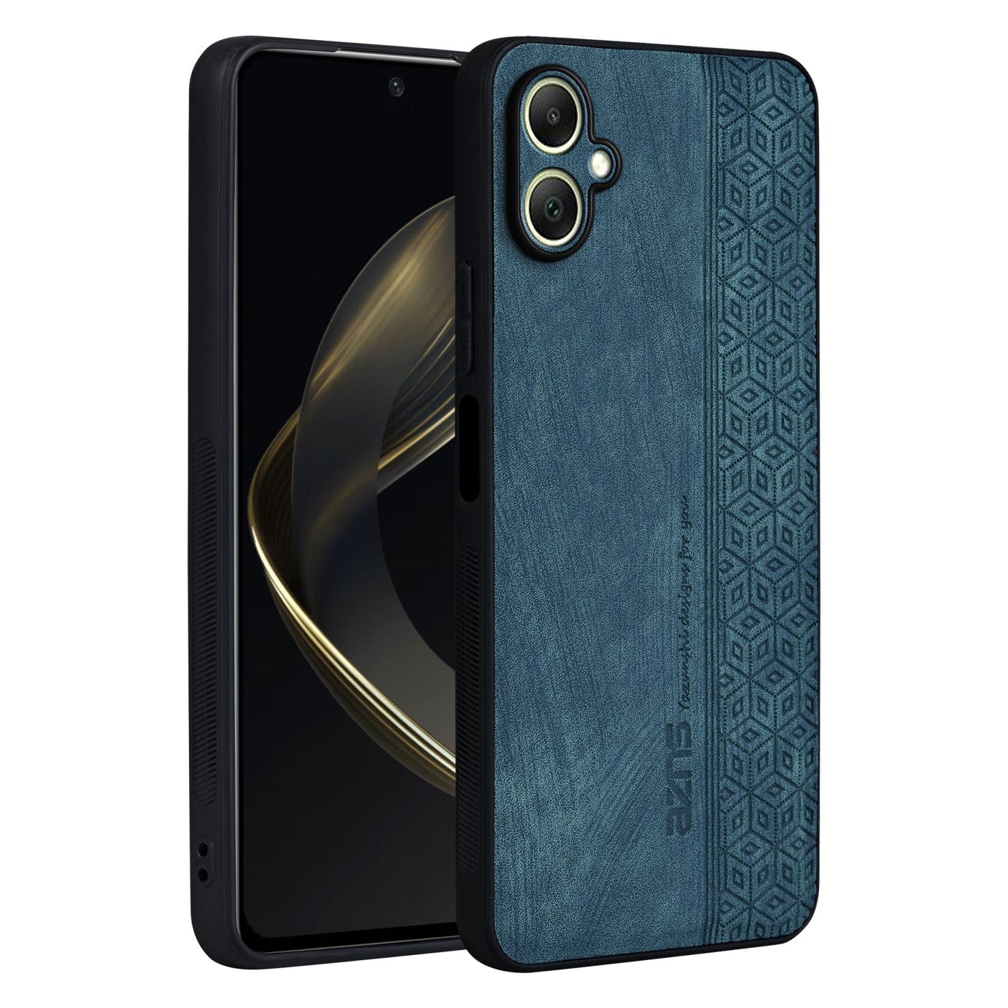 For Galaxy A08 5G / A08 4G AZNS 3D Embossed Skin Feel Phone Case(Dark Green)