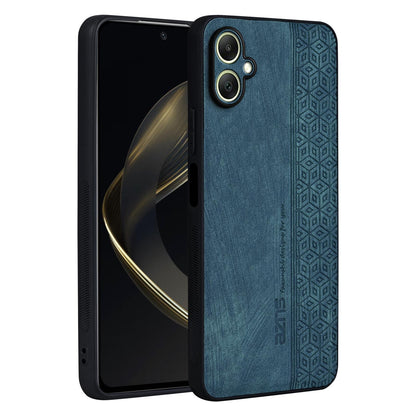 For Galaxy A08 5G / A08 4G AZNS 3D Embossed Skin Feel Phone Case(Dark Green)