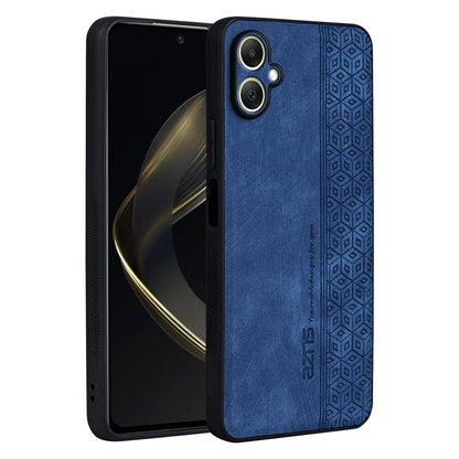 For Galaxy A08 5G / A08 4G AZNS 3D Embossed Skin Feel Phone Case(Sapphire Blue)