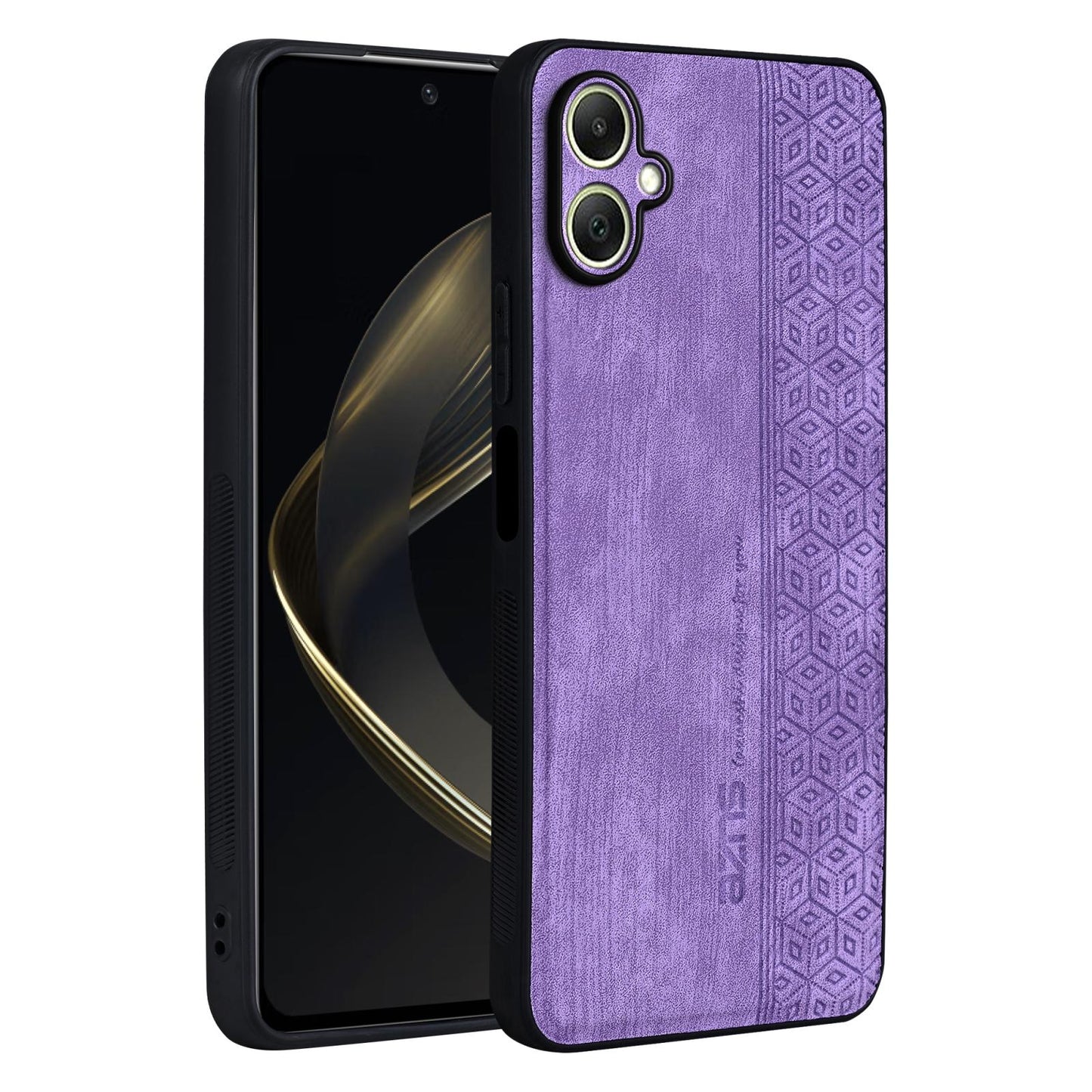 For Galaxy A08 5G / A08 4G AZNS 3D Embossed Skin Feel Phone Case(Purple)