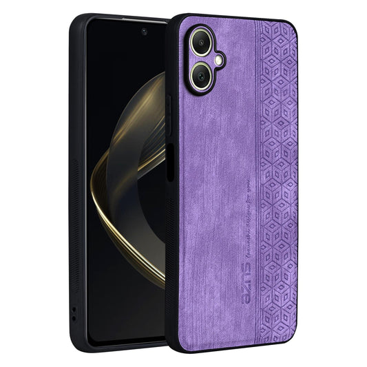 For Galaxy A08 5G / A08 4G AZNS 3D Embossed Skin Feel Phone Case(Purple)