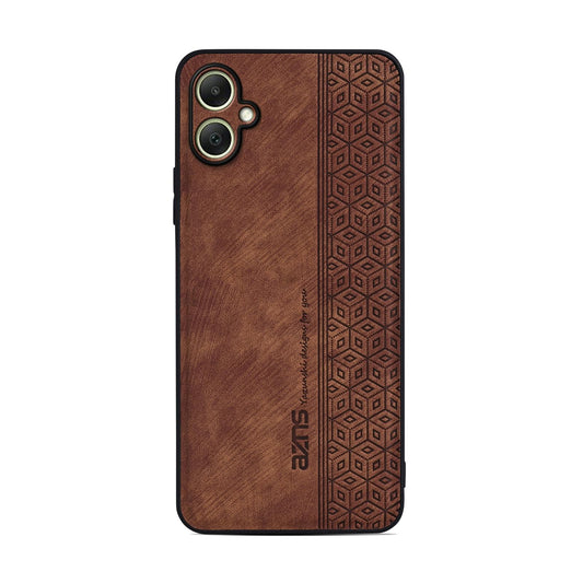 For Galaxy A08 5G / A08 4G AZNS 3D Embossed Skin Feel Phone Case(Brown)