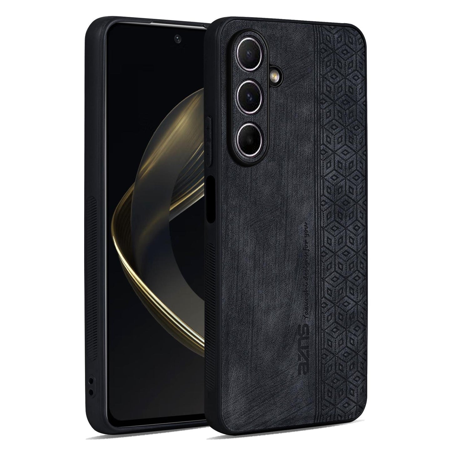 For Galaxy A18 5G / A18 4G AZNS 3D Embossed Skin Feel Phone Case(Black)