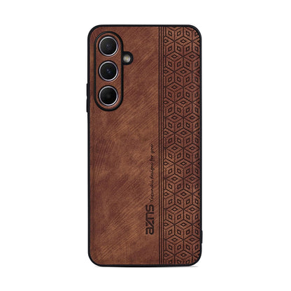 For Galaxy A18 5G / A18 4G AZNS 3D Embossed Skin Feel Phone Case(Brown)