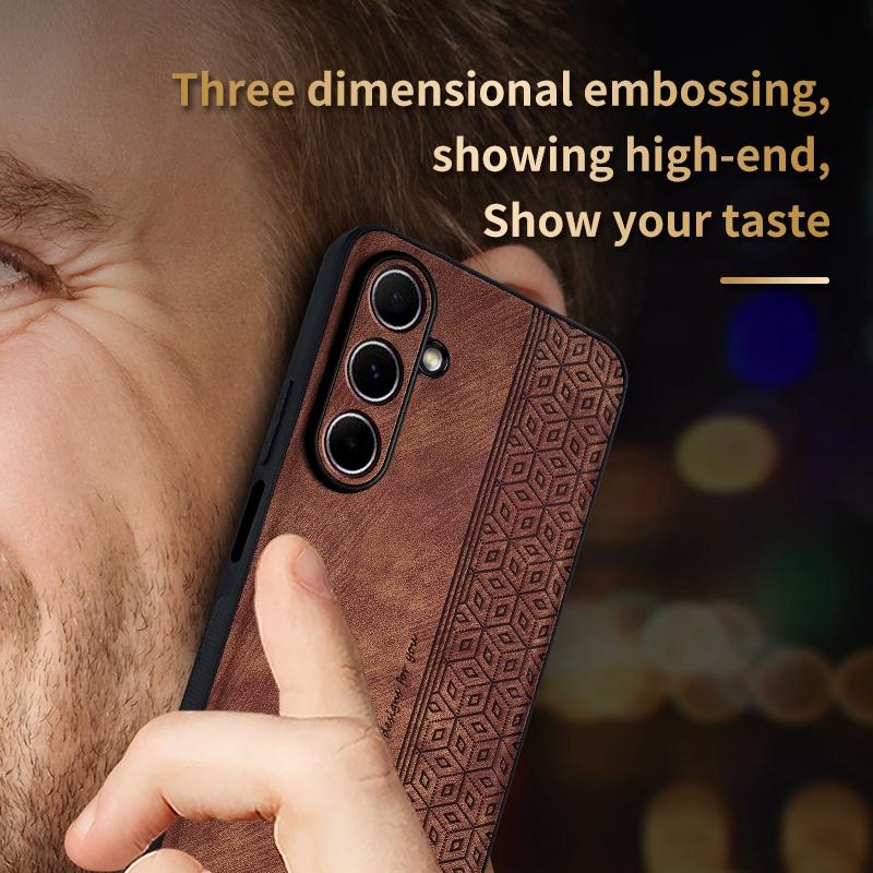 For Galaxy A27 5G AZNS 3D Embossed Skin Feel Phone Case(Sapphire Blue)