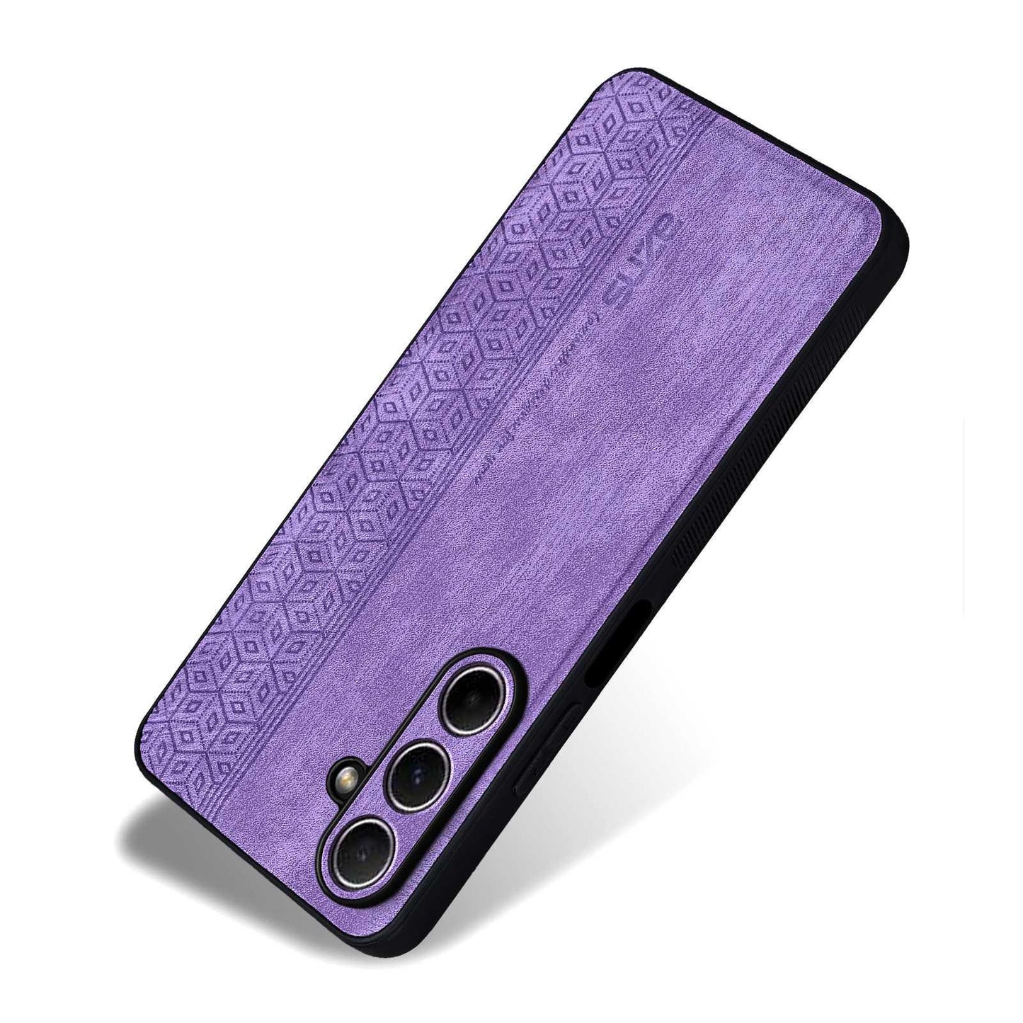 For Galaxy A27 5G AZNS 3D Embossed Skin Feel Phone Case(Purple)