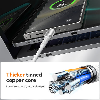JOYROOM S-A51 Cutting-Edge Series 3A Fast Charging Data Cable, USB-A to Type-C Cable, Length: 1.2m(Light Gray)