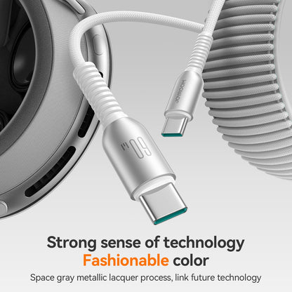 JOYROOM S-A51 Cutting-Edge Series 3A Fast Charging Data Cable, Type-C to Type-C Cable, Length: 1.2m(Light Gray)