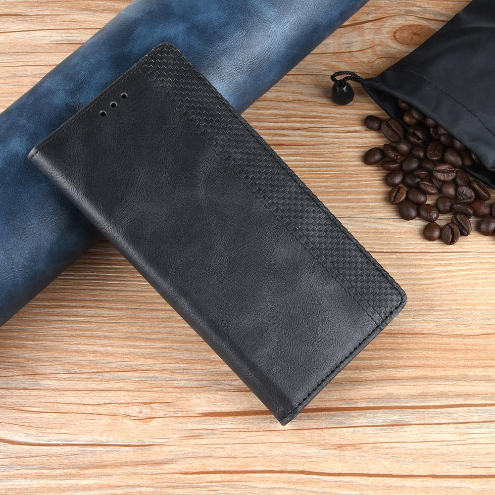 For Redmi K90 Pro Max 5G / Poco F8 Ultra Magnetic Buckle Retro Texture Leather Phone Case(Black)