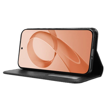 For Redmi K90 Pro Max 5G / Poco F8 Ultra Magnetic Buckle Retro Texture Leather Phone Case(Black)