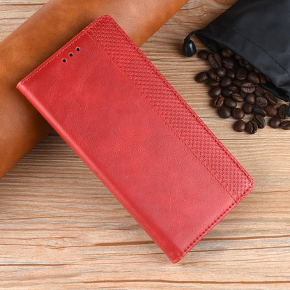 For Redmi K90 Pro Max 5G / Poco F8 Ultra Magnetic Buckle Retro Texture Leather Phone Case(Red)
