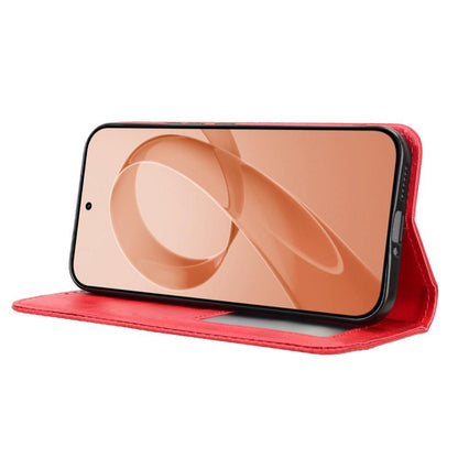 For Redmi K90 Pro Max 5G / Poco F8 Ultra Magnetic Buckle Retro Texture Leather Phone Case(Red)