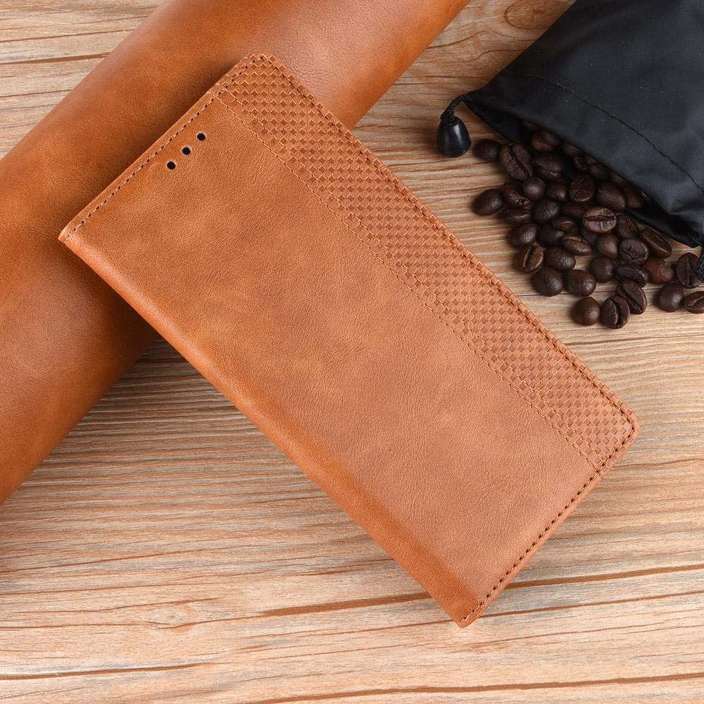For Redmi K90 Pro Max 5G / Poco F8 Ultra Magnetic Buckle Retro Texture Leather Phone Case(Brown)