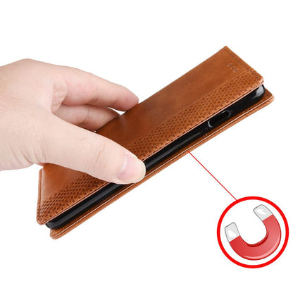 For Redmi K90 Pro Max 5G / Poco F8 Ultra Magnetic Buckle Retro Texture Leather Phone Case(Brown)