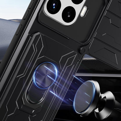 For Xiaomi 17T Pro 5G Sliding Camshield TPU+PC Phone Case with Card Slot - Rose Gold - EDA007054208D