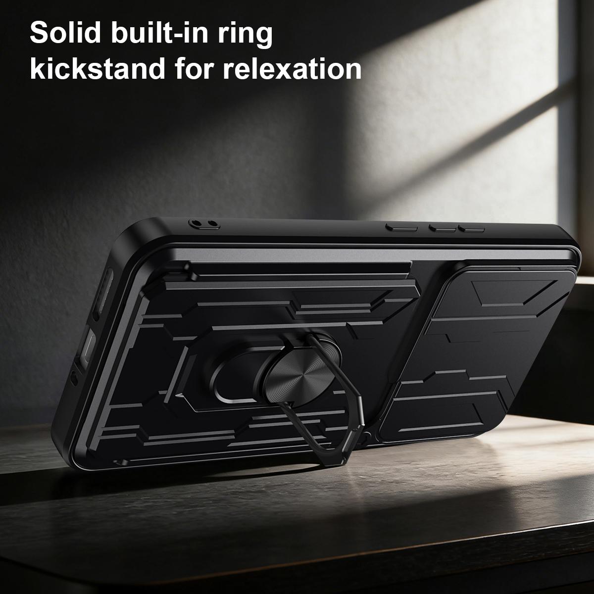 For Xiaomi 17T Pro 5G Sliding Camshield TPU+PC Phone Case with Card Slot - Grey - EDA007054208F