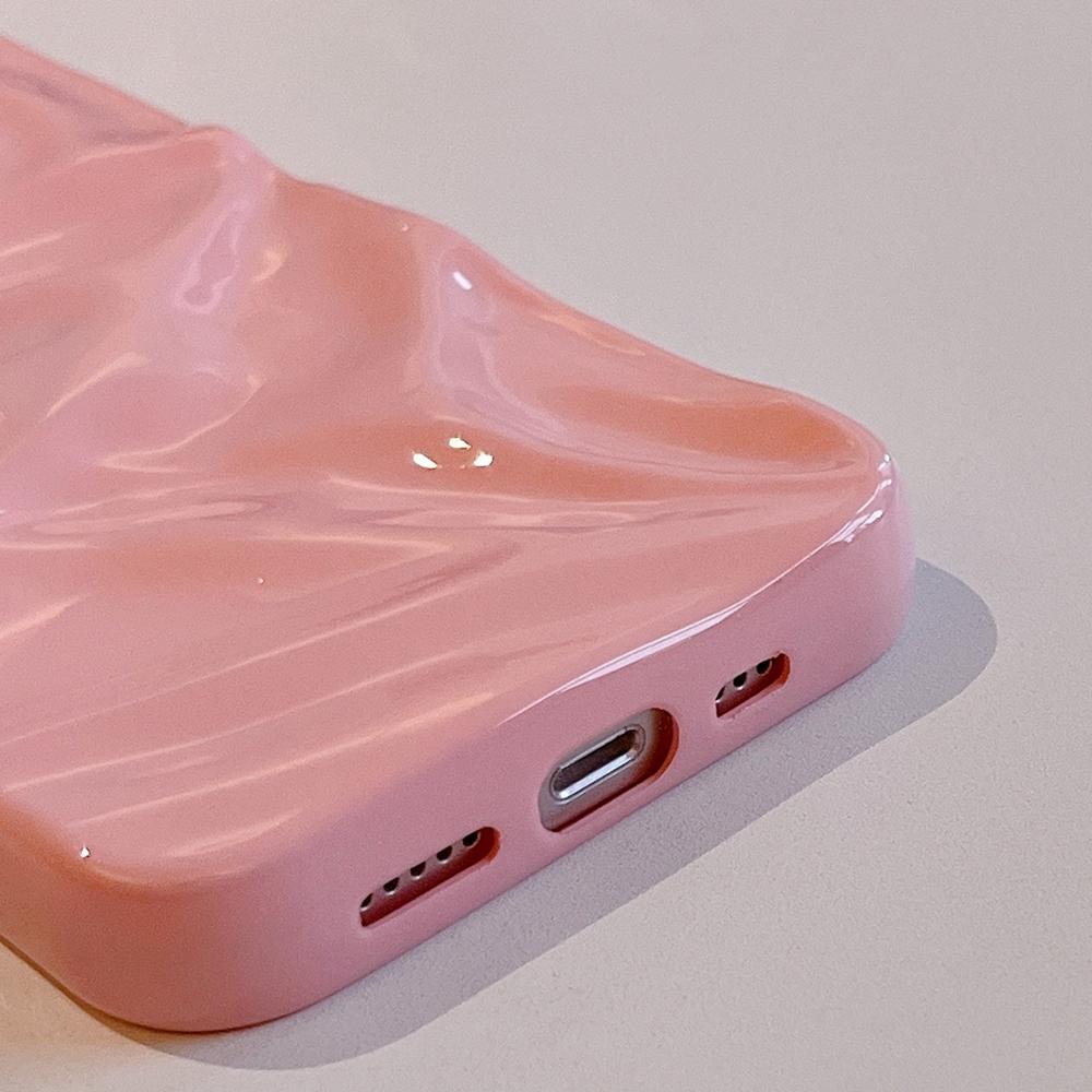 For iPhone 18 Pro Max Water Ripple Electroplating Paint TPU Phone Case - Pink - EDA007060520F