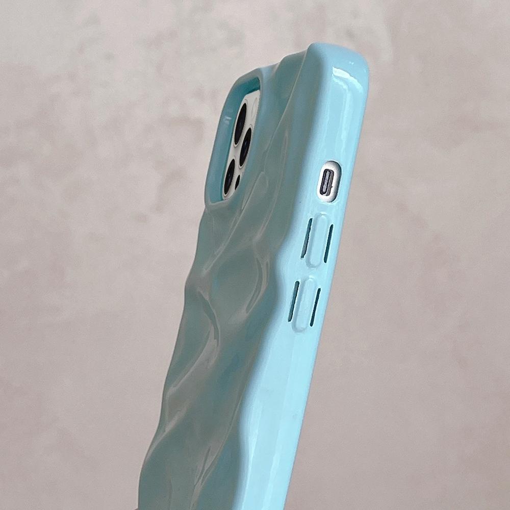 For iPhone 18 Pro Max Water Ripple Electroplating Paint TPU Phone Case - Sky Blue - EDA007060520H
