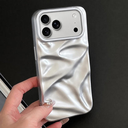 For iPhone 18 Pro Max Water Ripple Electroplating Paint TPU Phone Case - Silver - EDA007060520K