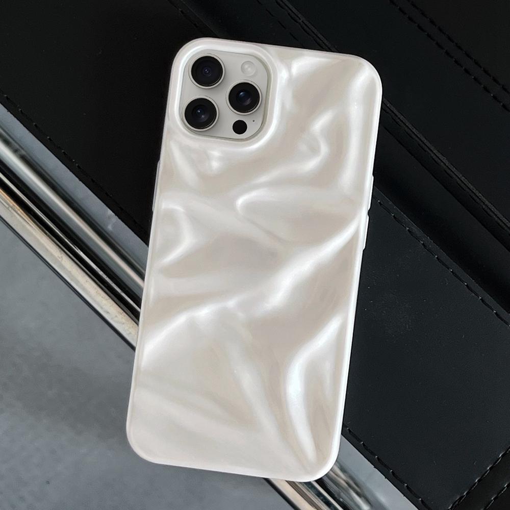 For iPhone 18 Pro Water Ripple Electroplating Paint TPU Phone Case - White - EDA007060521A