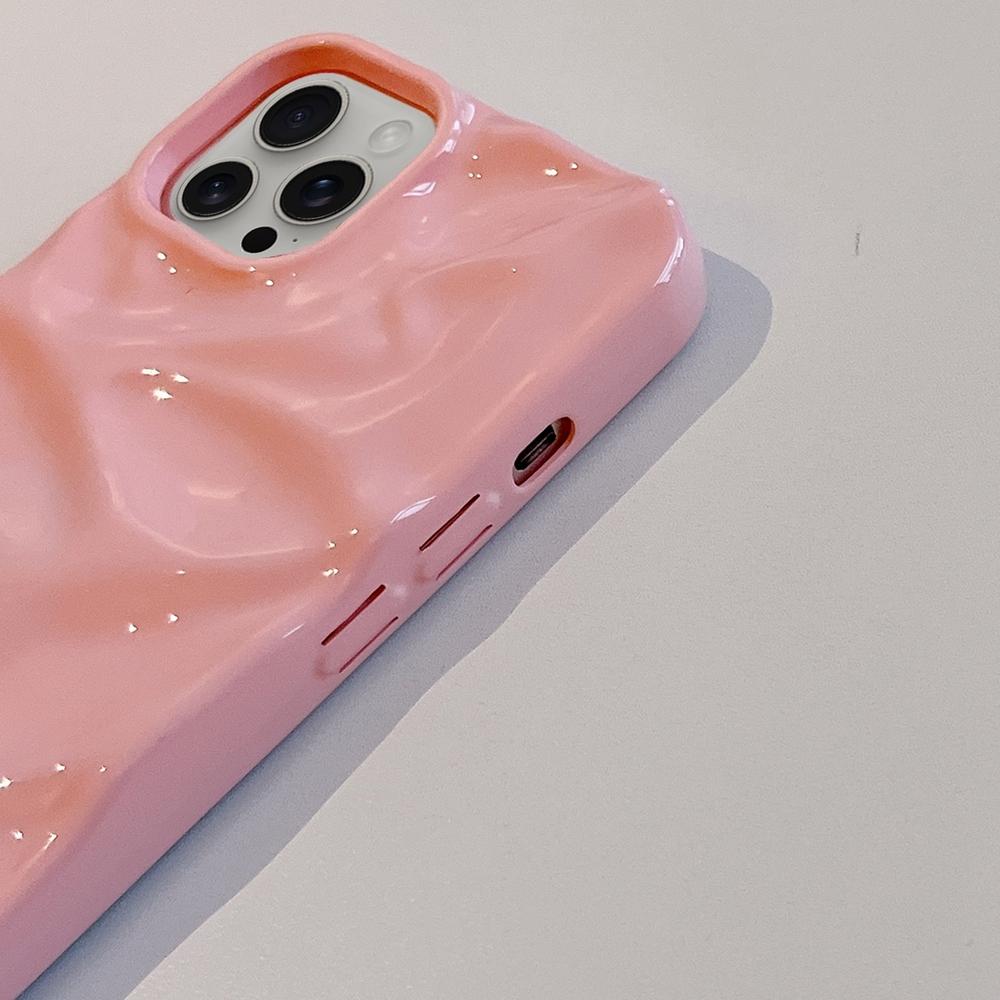 For iPhone 18 Pro Water Ripple Electroplating Paint TPU Phone Case - Pink - EDA007060521F