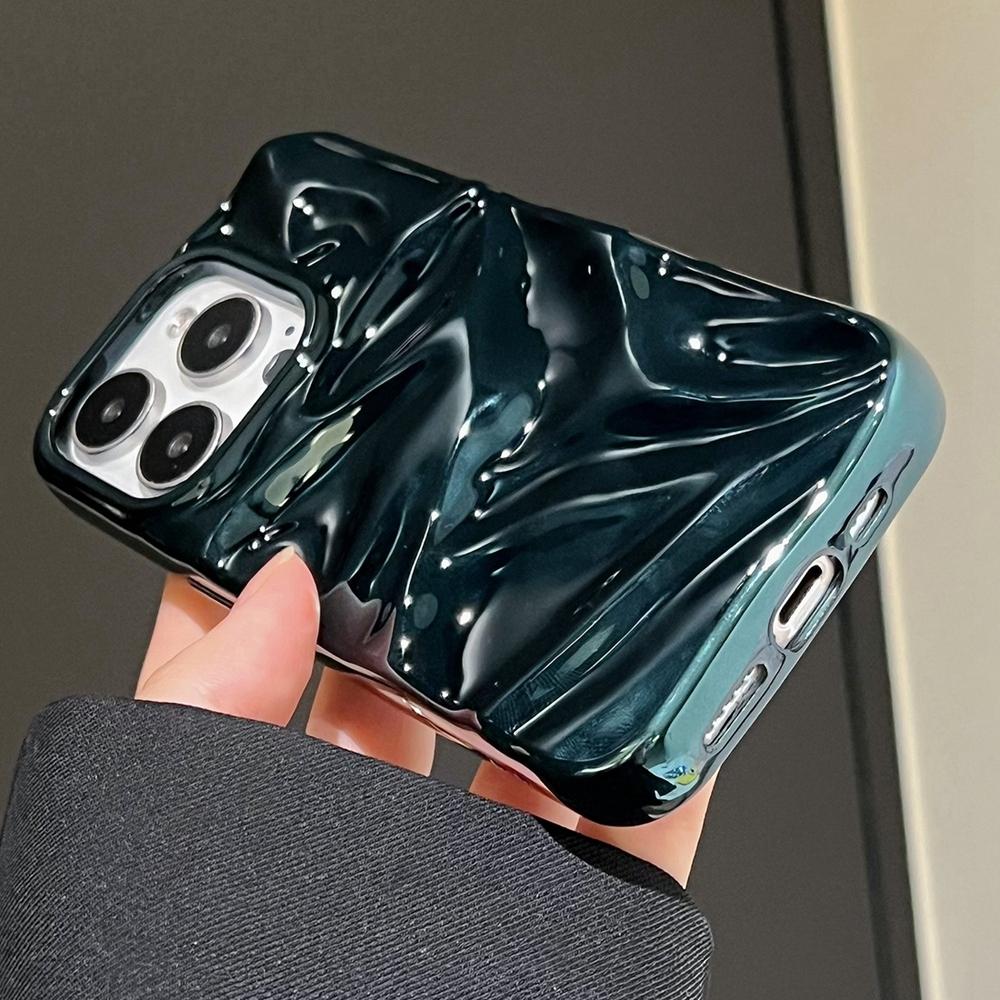 For iPhone 17 Pro Max Water Ripple Electroplating Paint TPU Phone Case - Bright Green - EDA007060523D
