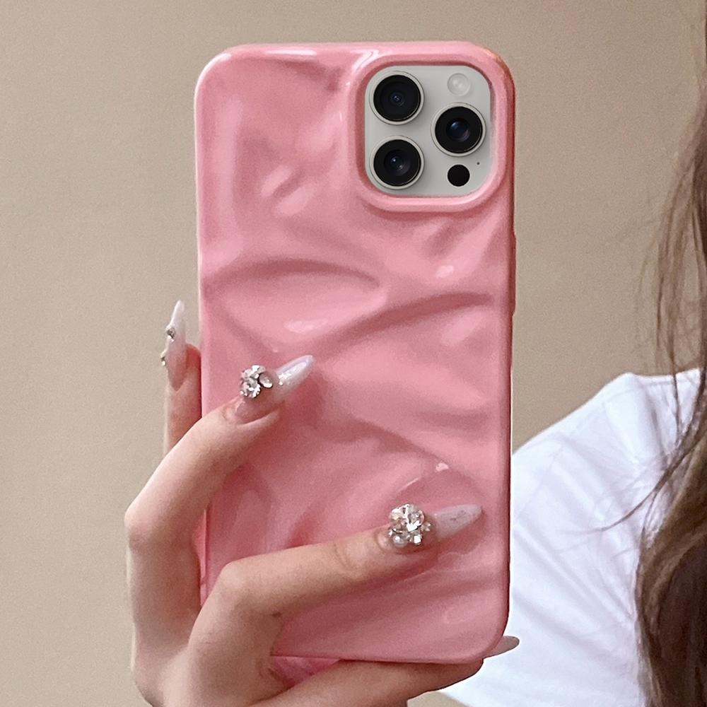 For iPhone 17 Pro Water Ripple Electroplating Paint TPU Phone Case - Pink - EDA007060524F