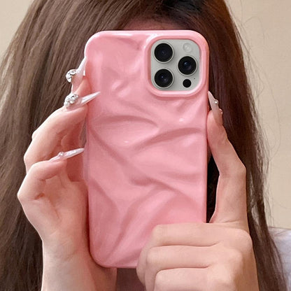 For iPhone 17 Pro Water Ripple Electroplating Paint TPU Phone Case - Pink - EDA007060524F