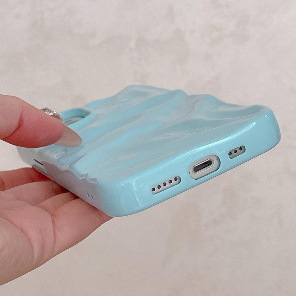 For iPhone 17 Water Ripple Electroplating Paint TPU Phone Case - Sky Blue - EDA007060525H