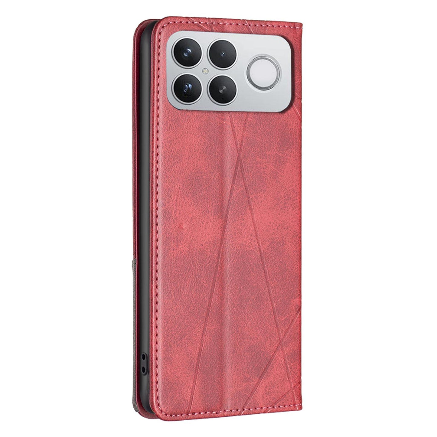For Redmi K90 Pro Max/Poco F8 Ultra Rhombus Texture Magnetic Leather Phone Case(Red)
