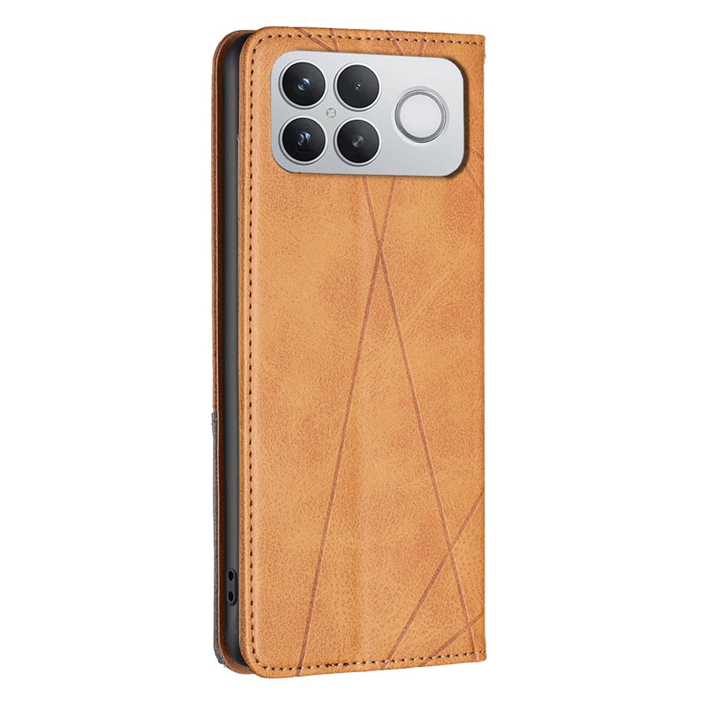For Redmi K90 Pro Max/Poco F8 Ultra Rhombus Texture Magnetic Leather Phone Case(Yellow)