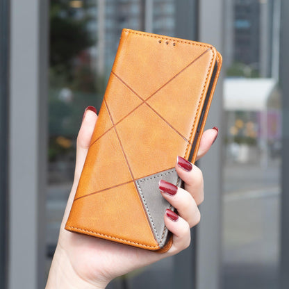 For Redmi K90 Pro Max/Poco F8 Ultra Rhombus Texture Magnetic Leather Phone Case(Yellow)