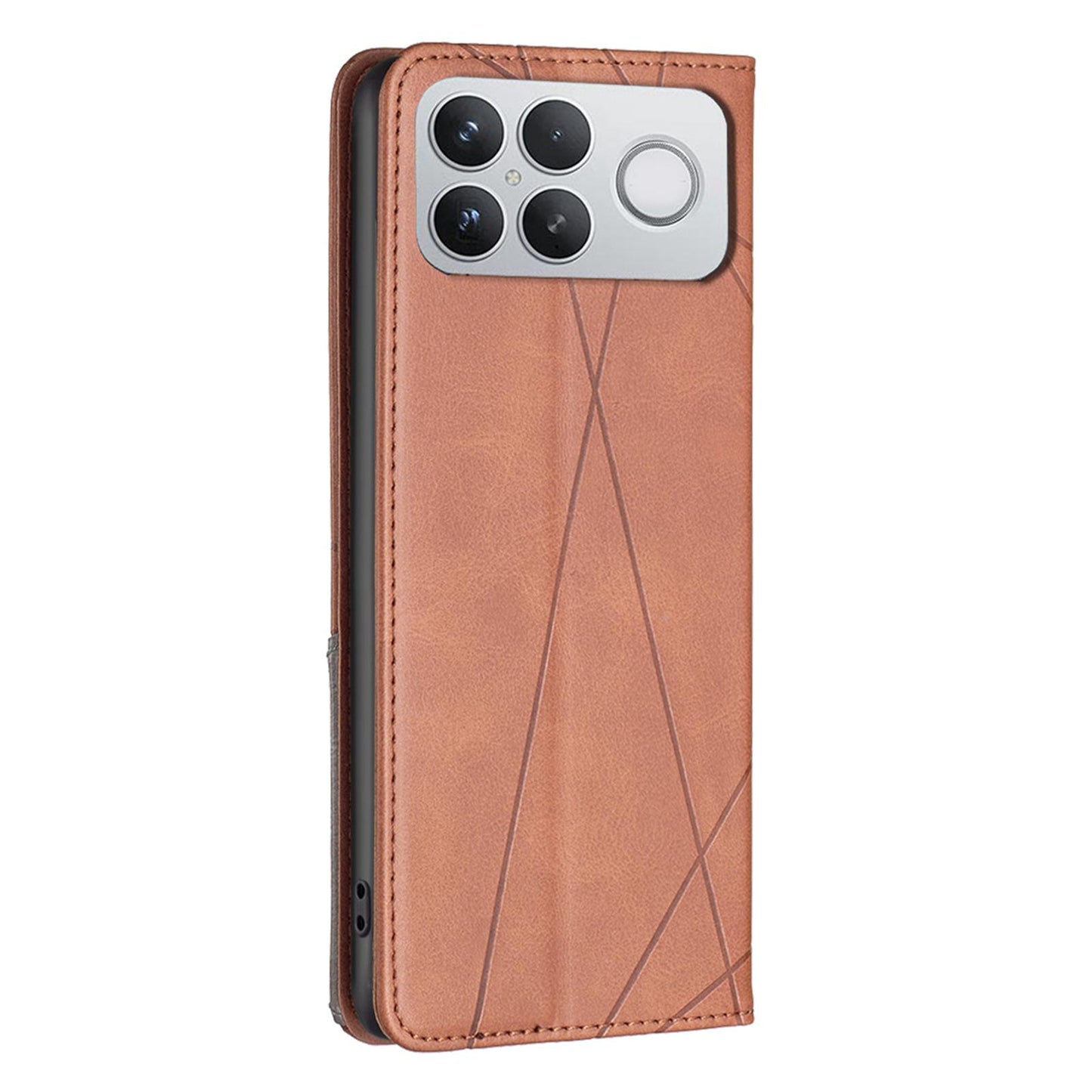 For Redmi K90 Pro Max/Poco F8 Ultra Rhombus Texture Magnetic Leather Phone Case(Brown)