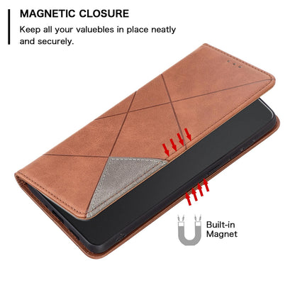 For Redmi K90 Pro Max/Poco F8 Ultra Rhombus Texture Magnetic Leather Phone Case(Brown)