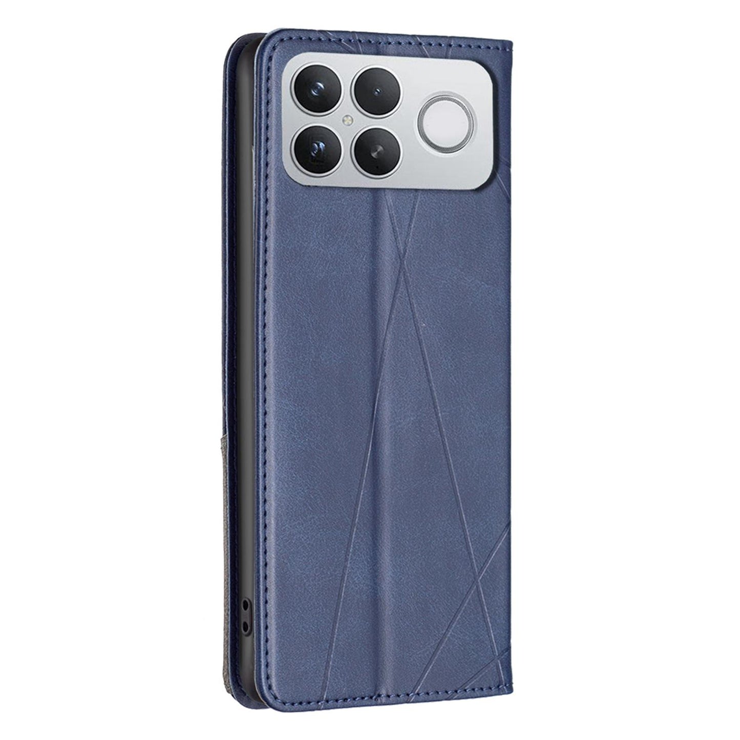 For Redmi K90 Pro Max/Poco F8 Ultra Rhombus Texture Magnetic Leather Phone Case(Blue)