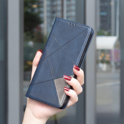 For Redmi K90 Pro Max/Poco F8 Ultra Rhombus Texture Magnetic Leather Phone Case(Blue)
